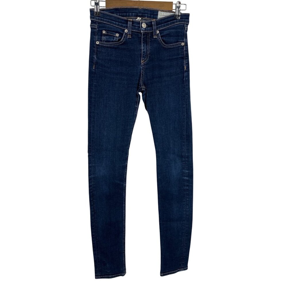Rag & Bone Womens Dark Wash Mid Rise Skinny Jeans Size 26